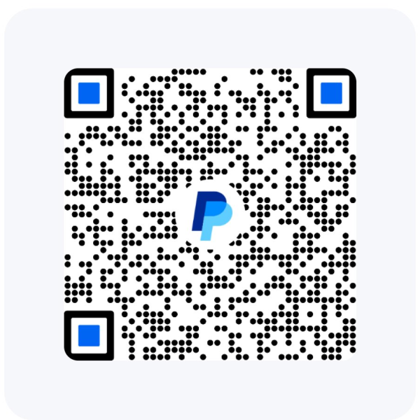 PayPal QR code — scan with your phone camera to donate to McCoy's rescue work